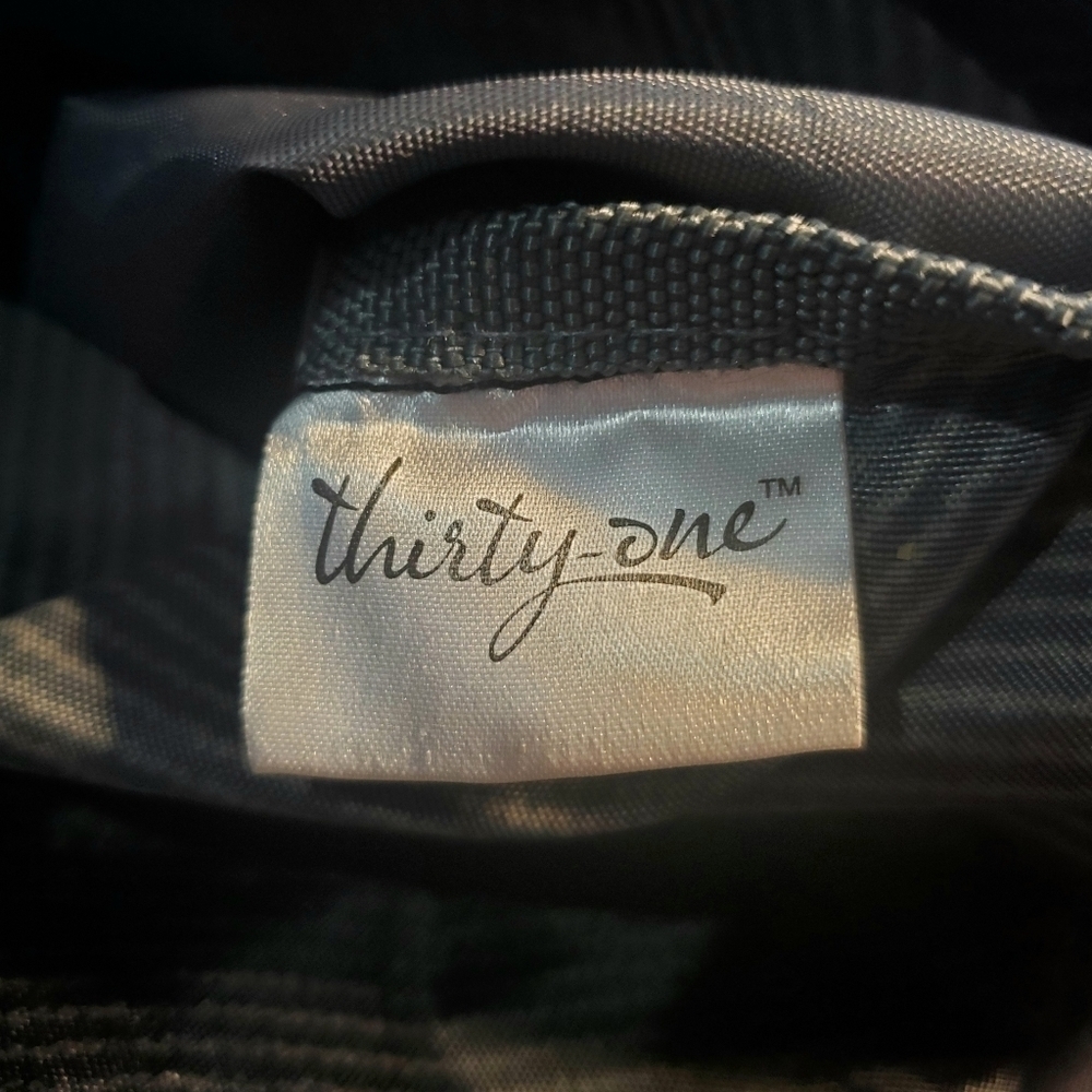 THIRTY One "Parker" Drawstring Cinch Sac Backpack Black Gray Twill - Picture 11 of 12